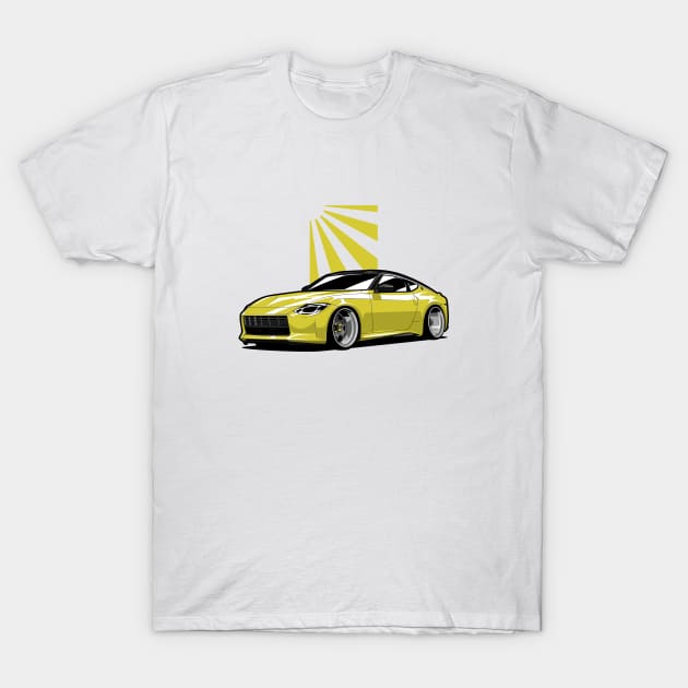 Green Yellow Fairlady Z T-Shirt by KaroCars